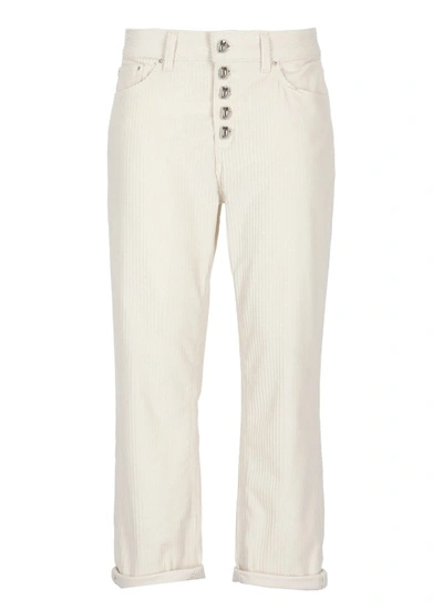 Shop Dondup White Koons Trousers