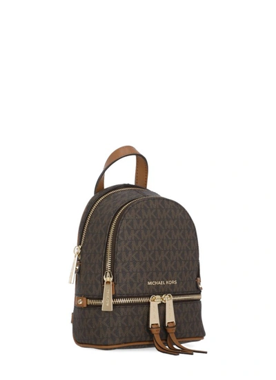 Shop Michael Michael Kors Rhea Zip Backpack In Grey