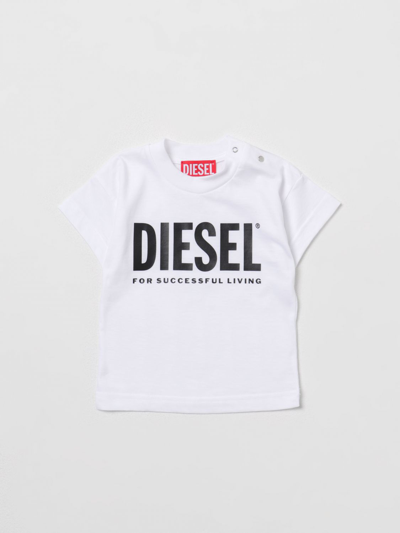 Shop Diesel T-shirt With Logo Print In White