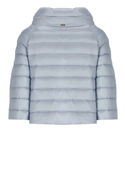 Shop Herno Sofia Quilted Down Jacket In Grey