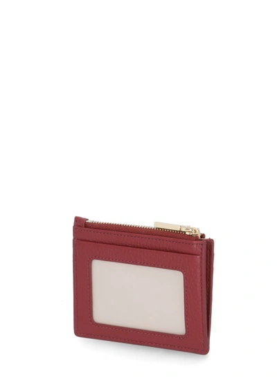 Coccinelle Sleek Minimalist Wallets For Essentials In Burgundy
