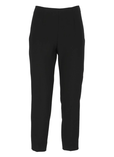 Shop Peserico Cropped Trousers In Black