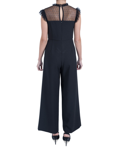 Shop Julia Jordan Women's Ruffled Drawstring Jumpsuit In Black
