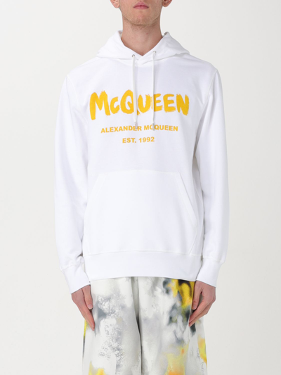 Shop Alexander Mcqueen Sweatshirt  Men Color White