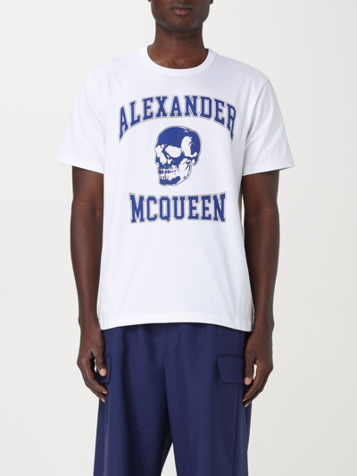 Shop Alexander Mcqueen T-shirt  Men In White