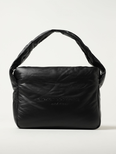 Shop Alexander Wang Ryan Leather Bag In Black