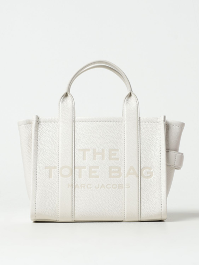 Marc Jacobs The Small Tote Bag In Grained Leather In White