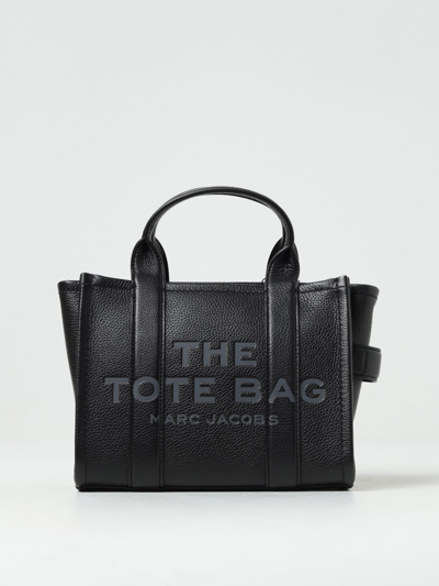 Shop Marc Jacobs The Small Tote Bag In Grained Leather In Black