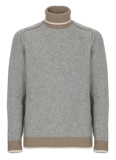 Shop Peserico Wool And Cashmere Sweater In Grey