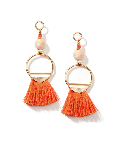 Shop Nectar Nectar New York Sunset Tassel Earrings In Gold