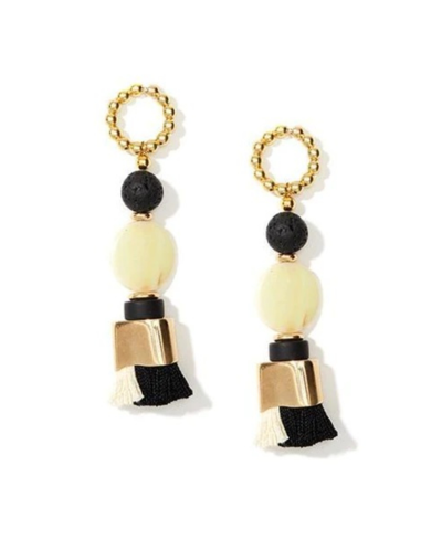 Shop Nectar Nectar New York Vintage-like Genuine Pearl Tassel Earrings In Gold