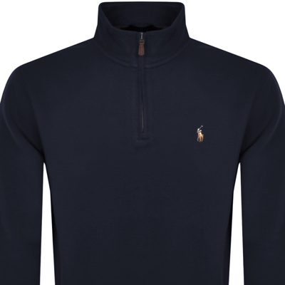 Shop Ralph Lauren Half Zip Sweatshirt Navy