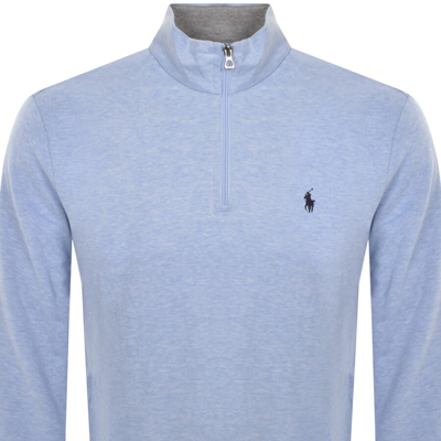 Shop Ralph Lauren Half Zip Sweatshirt Blue