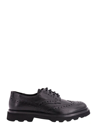 Shop Doucal's Lace-up Shoe In Black
