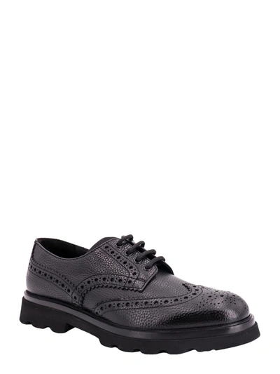 Shop Doucal's Lace-up Shoe In Black