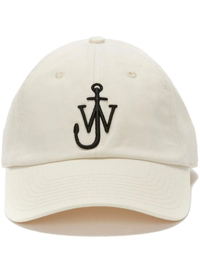 Shop Jw Anderson J.w. Anderson Logo-embroidered Cotton Cap In Natural