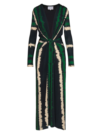 Shop Johanna Ortiz Women's Mito De Selva Maxi Dress In Green Ecru