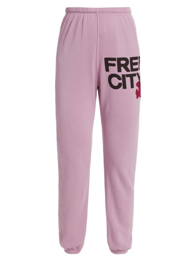 Shop Freecity Women's Superfluff Lux Og Logo Sweatpants In Petal