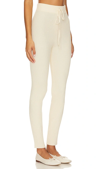 Varley Mocado Rib Knit Legging In Whitecap Grey