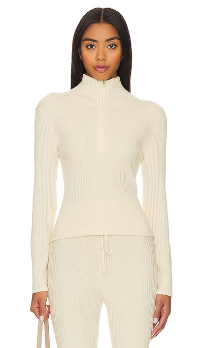 Varley Demi Half Zip Pullover In Whitecap Grey