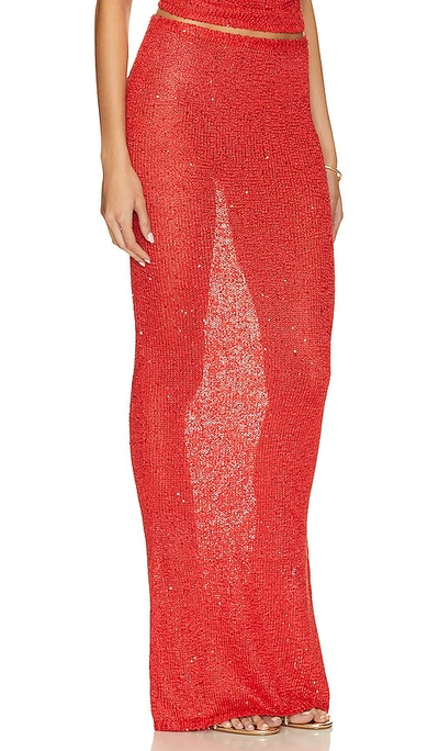 Asta Resort Carolina Skirt In Rossa Sequin