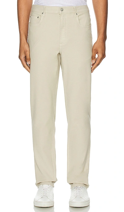 Shop Faherty Stretch Terry 5 Pocket Pants In Stone