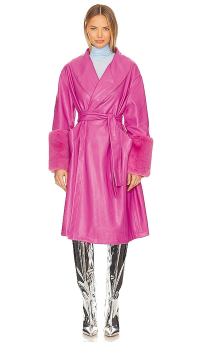 Shop Jakke Bailey Coat In Bubblegum Pink