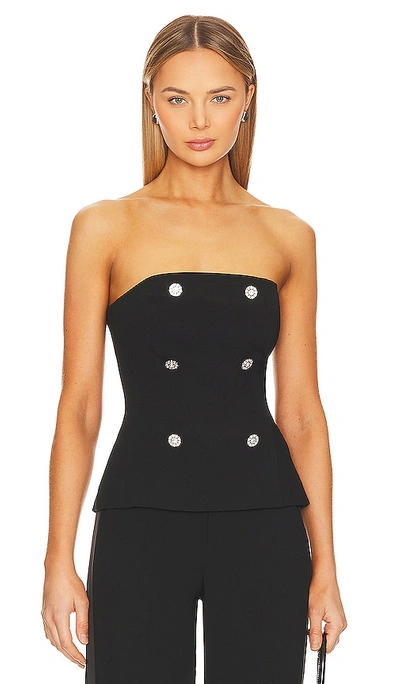 Shop L Agence Fay Strapless Bustier In Black