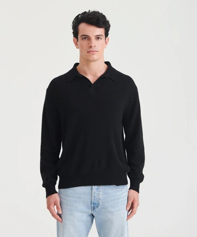 Shop Naadam Lightweight Cashmere Relaxed Polo In Black