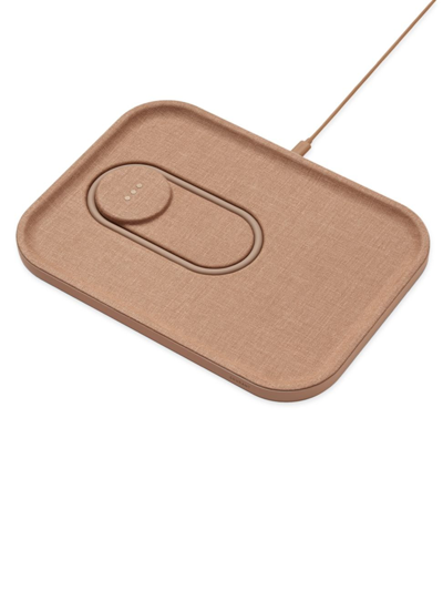 Shop Courant Mag 3: Essentials Dual Device Charging Tray In Camel