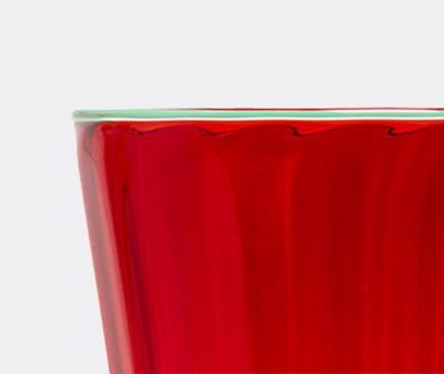 La Doublej Wine Rainbow Glasses Set Of 2 In Red