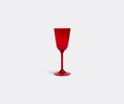 La Doublej Wine Rainbow Glasses Set Of 2 In Red