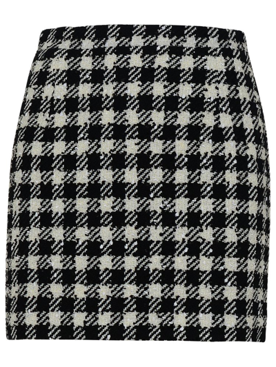 Shop Alessandra Rich Houndstooth Pattern Mini Skirt In Multi