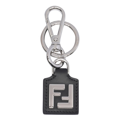 Shop Fendi Ff Key Ring In Black