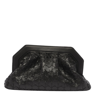 Shop Serapian Mini Secret Mosaico Ruched Clutch Bag In Black