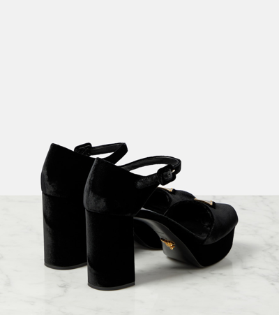 Prada Sandalen Mit Plateau 95mm In Black
