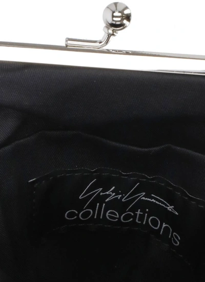 Shop Yohji Yamamoto Leather Pochette In Black