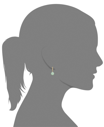 Macy's Jade Bead Drop In 14k Gold Earrings In Jade
