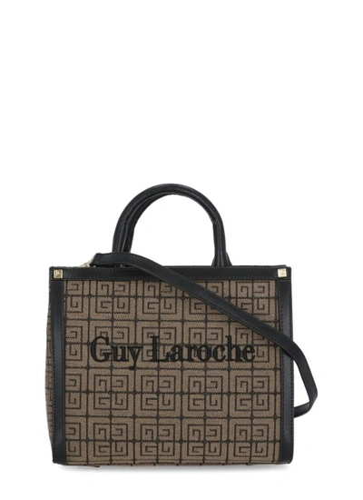Shop Guy Laroche Logoed Shoulder Bag In Grey