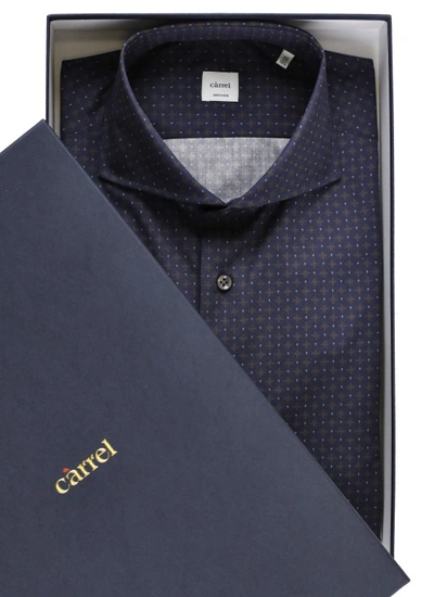 Shop Càrrel Blue Cotton Shirt In Grey