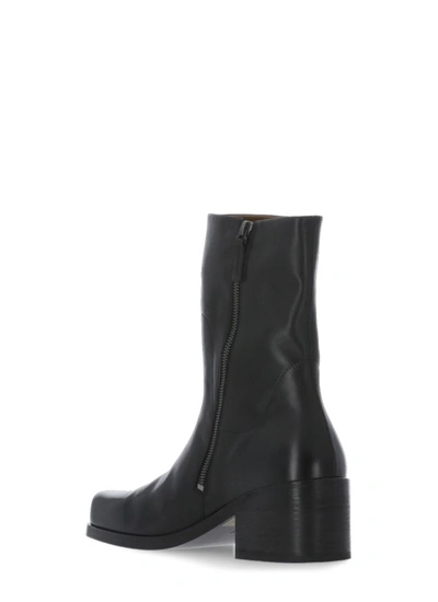 Shop Marsèll Leather Ankle Boots In Black
