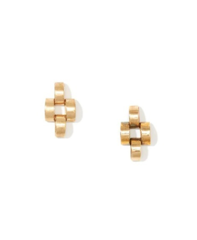 Shop Nectar Nectar New York Satin Solid Stud Earrings In Gold