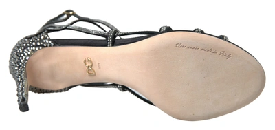 Shop Dolce & Gabbana Rhinestone Stiletto Sandal Satin Shoes