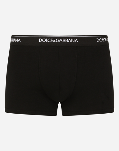 Dolce & Gabbana Pack Of 2 Stretch Jersey Midi Briefs In グレー