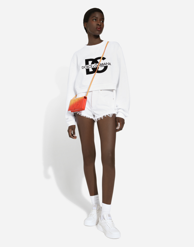 Dolce & Gabbana Logo-embroidered Pullover Sweatshirt In ホワイト