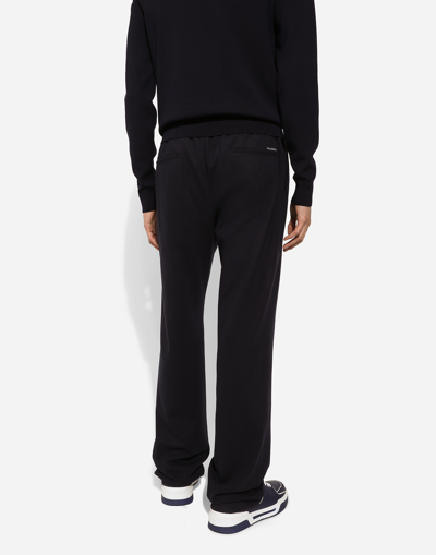 Dolce & Gabbana Drawstring-waist Wide-leg Trousers In Blue