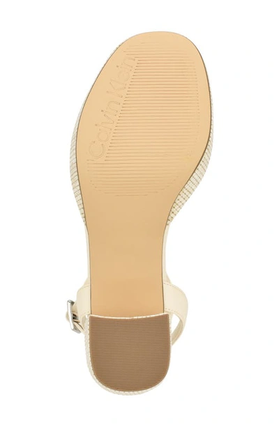 Shop Calvin Klein Lalah Ankle Strap Platform Sandal In Ivory01