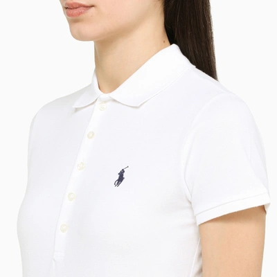 Shop Polo Ralph Lauren White Cotton Slim Fit Polo Shirt
