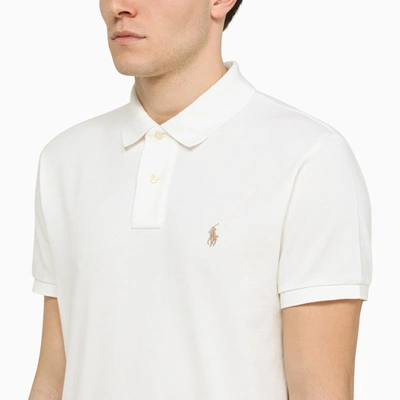Shop Polo Ralph Lauren White Piqué Polo Shirt