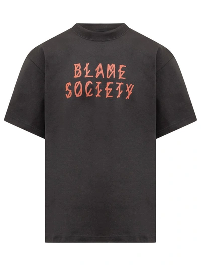 Shop M44 Label Group 44 Label Group Blame Society T-shirt In Black